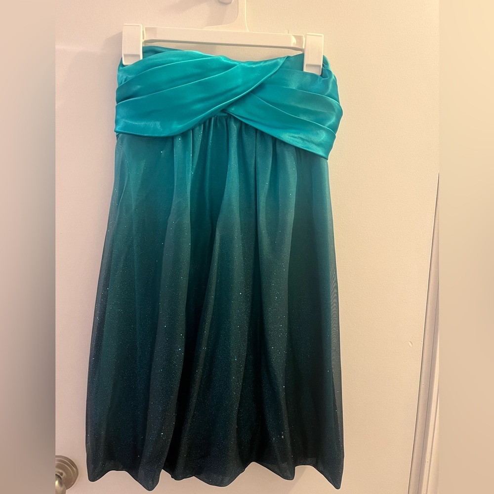 Strapless bubble mini dress